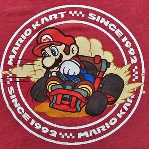 Mario Kart Since 1992 Red Short Sleeve Cotton Blend T-Shirt Youth 12